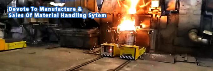 Vehículo dirigido carril de acero de 120 toneladas para el equipo de manipulación de materiales de la industria de acero
