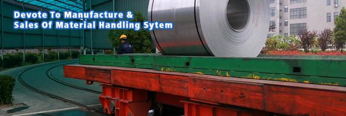 50 toneladas scissor el coche de transferencia de elevación hidráulico del carril de la bobina para el transporte de acero de las bobinas de la fábrica