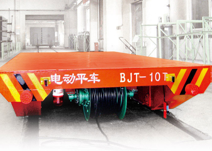 carretillas materiales accionadas de la transferencia del carril del tambor de cable 30T en transporte material de la fábrica