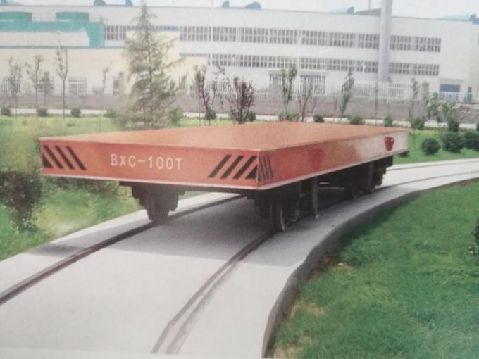 Vehículo plano ferroviario con pilas eléctrico del acero de carbono del carro de la transferencia del carril de la carga pesada